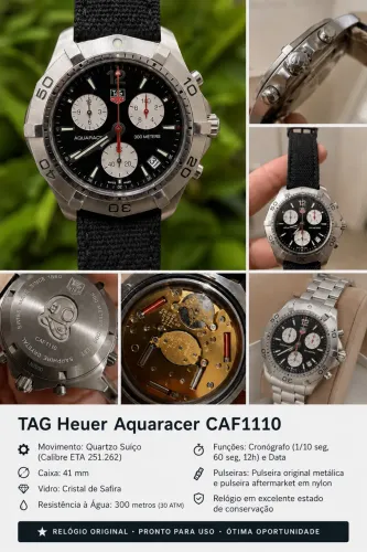TAG Heuer Aquaracer CAF1110 Original - Cronógrafo Suíço