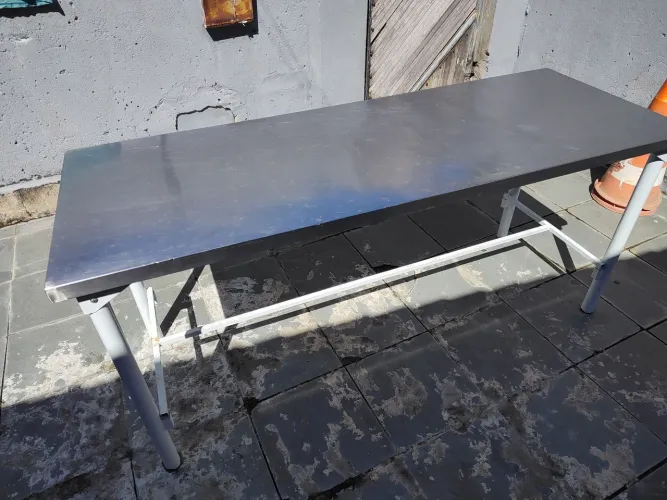 Mesa bancada inox industrial 190 cm