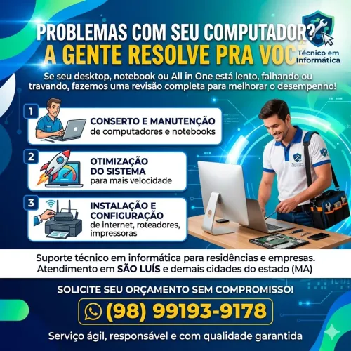 TECNICO EM INFORMÁTICA A DOMICÍLIO