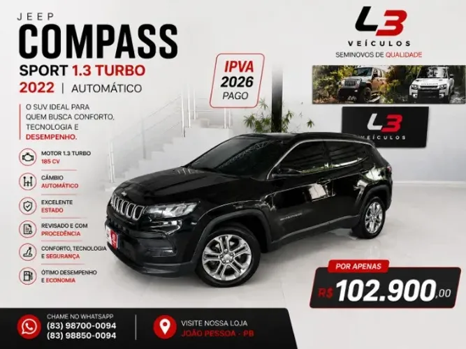 Jeep Compass Sport T270 1.3 TB 4X2 Flex AUT 2022