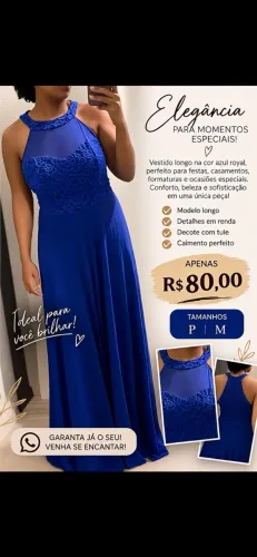 Vestido festa ou casamento azul royal