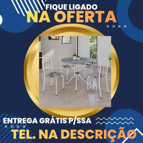Mesa Redonda c/cadeiras Entrega Hoje Grátis para Salvador / Pague ao Receber