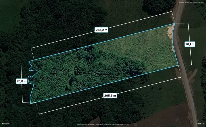 Área rural individual de 20.014 m² em São Luiz do Purunã - Destino de Turismo Rural