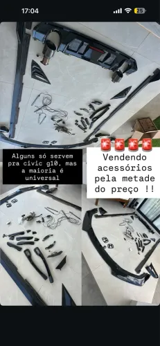 Acessórios pro exterior e interior de civic g10