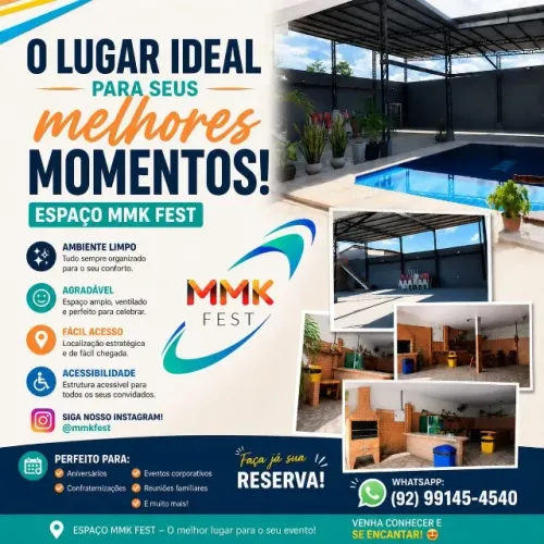  ESPAÇO PARA EVENTOS COM PISCINA + ÁREA GOURMET - RESERVE JÁ! 