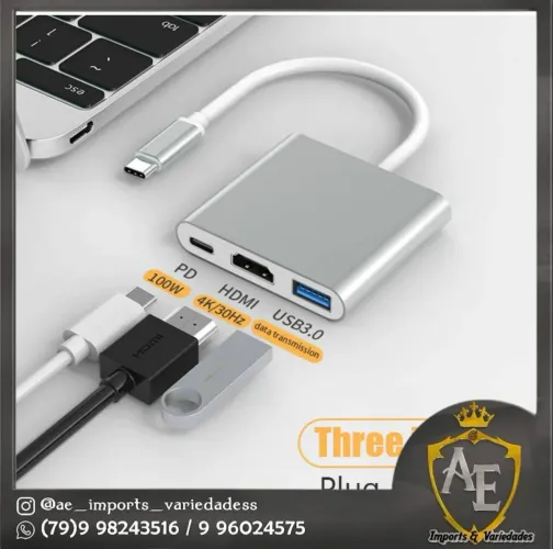 Adaptador OTG tipo C entrada HDMI