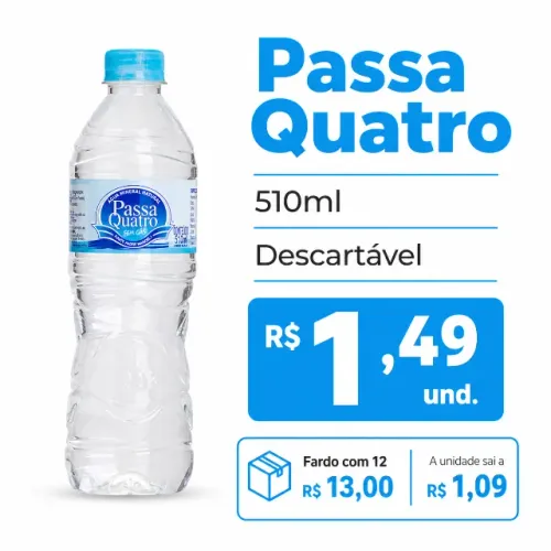 Àgua Mineral Passa Quatro 510ml sem gás