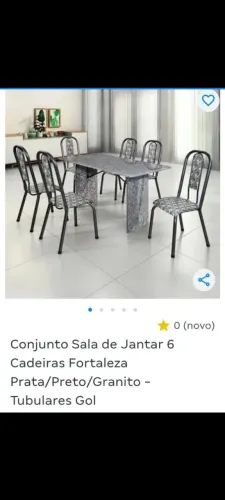 Conjunto de messa com 6 cadeira novas