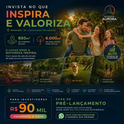 Terrenos para Chácaras com Excelente Localização no Interior de SP - 500m do asfalto