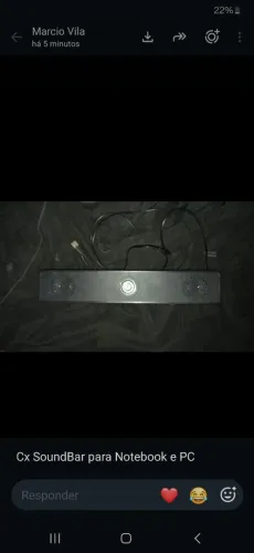 Caixa de Som SoundBar Led para PC e Notebook