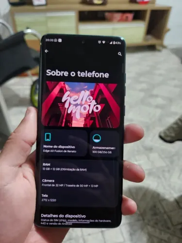 Motorola Edge 60 Fusion 5G 256GB verde ? Caixa e Carregador Original