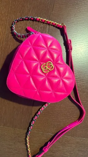 Bolsa Transversal Coração Schutz Rosa Pink Matelassê Original