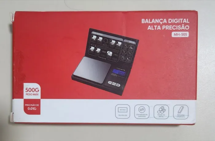 Balança Digital de Alta Precisão 500 g - 0,01 g - LCD