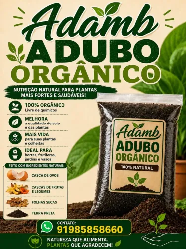 Terra Adubada para Jardim (orgânico)- Pacote