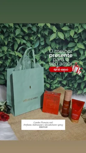 Combo de produtos Floratta red Boticário feminino: Perfume, hidratante e desodorante spray