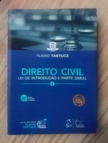 Livro Direito Civil Vol 1 - Flávio Tartuce (2024) - Usado Perfeito Estado