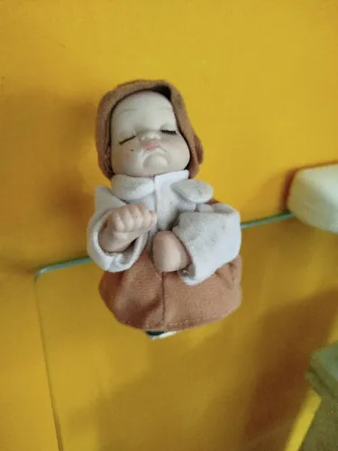 Boneca Dorminhoca Antiga De Porcelana Musical Anos 80/90