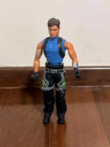 Boneco Max Steel 30cm Mattel RAPEL Cadeirinha Completa + Calça Cargo de Tecido