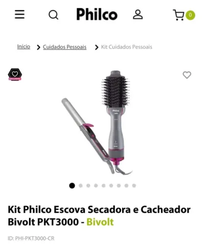Kit Philco Escova e Babyliss Bivolt