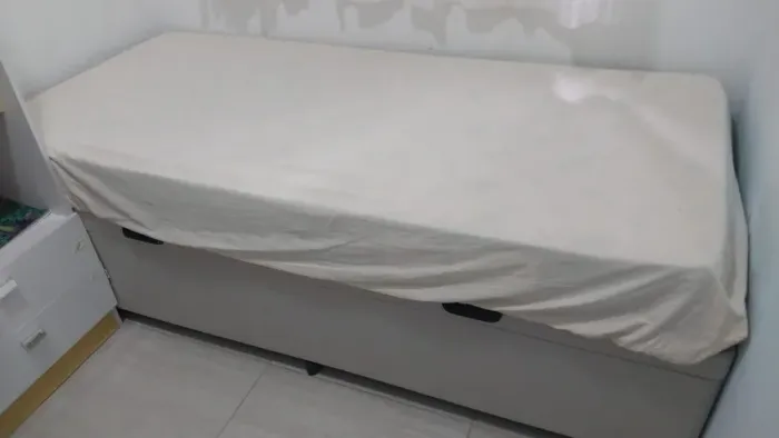 Cama baú de solteiro com colchão