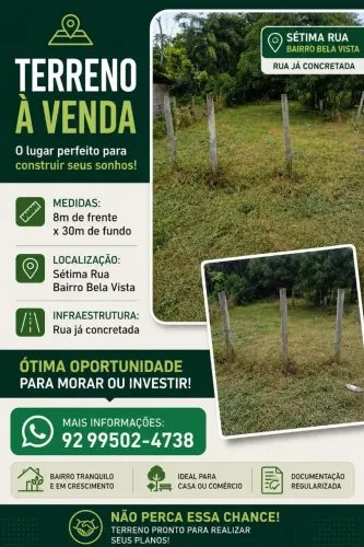 TERRENO À VENDA - BAIRRO BELA VISTA