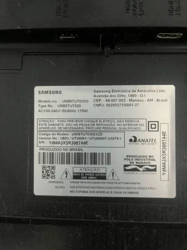 TV Samsung 55? quebrada - para peças ou sucata