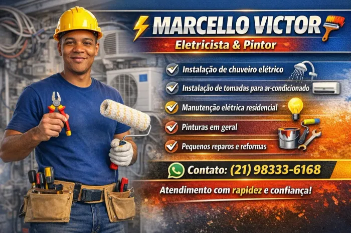 ? Marcelo Victor - Eletricista e Pintor | Serviços Residenciais com Qualidade e Confiança
