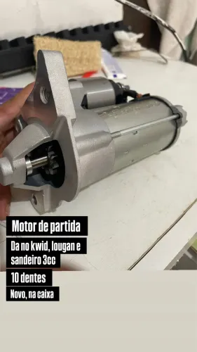 Motor partida kwid lougan e sandeiro 10 dentes