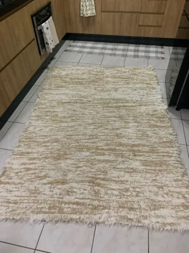 Tapete de algodão peludo