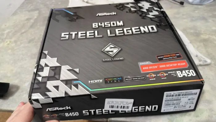 B450m steel legend + Ryzen 7 3700x<br>Ryzen 7 3700x