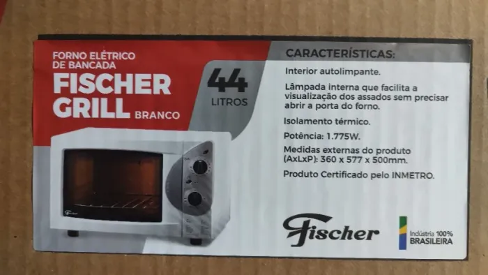 Forno Elétrico de Bancada Fischer Grill 44 Litros