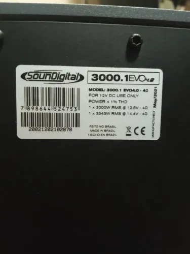 Módulo Amplificador SounDigital SD3000.1 EVO 4.0 - 4 Ohms (Conservado)