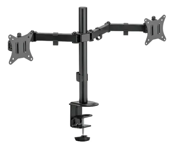 Suporte Para 2 Monitores De 17 A 32 Vertical Ou Horizontal Cor Preto