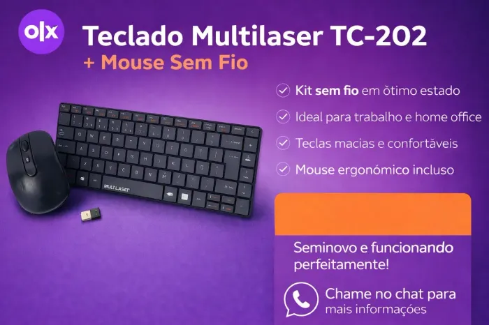 Teclado Mulrilaser Tc-202 + Mouse Sem Fio.