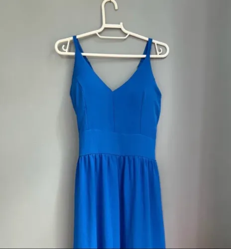 Vestido longo azul royal