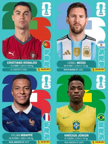 Figurinhas Copa do Mundo 2026 Avulsas - Escolha as Faltantes! (Douradas, Brasil e Craques)