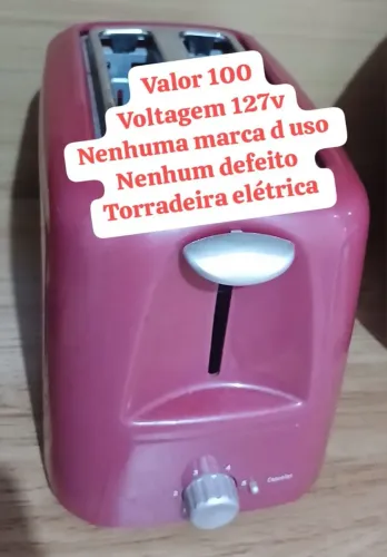 Torradeira nova 127v elétrica nehum defeito nenhum marca de uso nao e nova