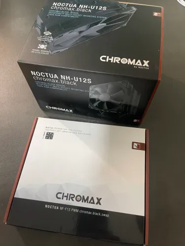 Cooler Noctua NH-U12S chromax.black + (2nd Fan for Push-Pull) Noctua NF-F12 PWM chromax.b