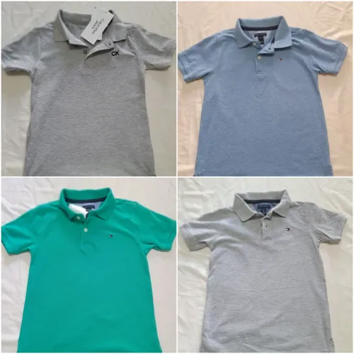 Lote 4 polos Tommy e Calvin Klein 4/5 anos
