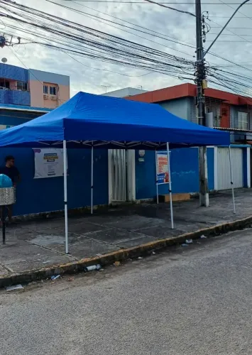 Tenda Sanfonada 3x6m Azul - Sanfona Dobrável e Super Prática!