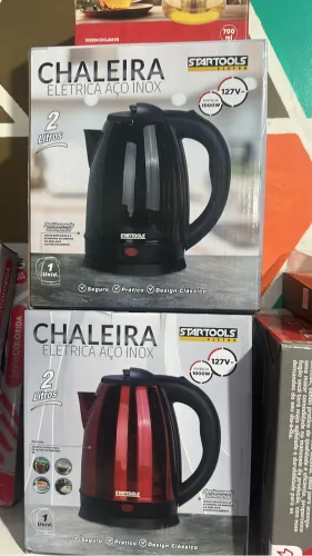 Chaleira elétrica 2 litros  café /chá aço inox