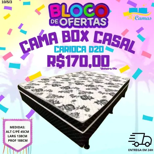 Cama box casal carioca