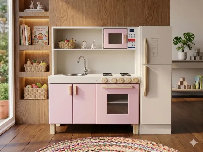 Cozinha Infantil de Madeira - Diversão Garantida!