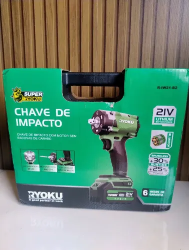 Chave De Impacto 21v Brushless Com 2 Baterias Sem Escova Verde 127/220v