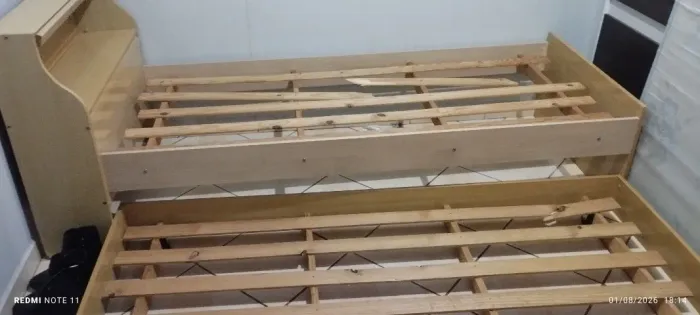 Bicama de solteiro com baú