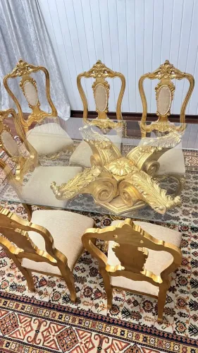 Mesa de jantar Luís xv vintage antiga decoração