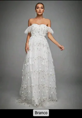 Vestido branco - fotos pré-casamento e chá revelação