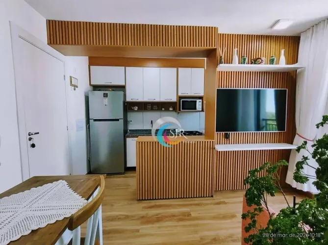 APARTAMENTO MOBILIADO 1 DORMITÓRIO | 40M² | 1 SUÍTE | 1 VAGA | ANDAR ALTO | INTERLAGOS | S