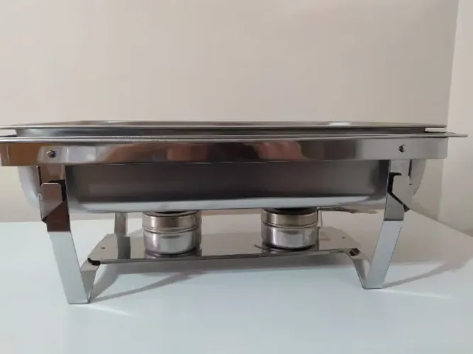 Rechaud 10l + duas bandejas perfuradas para descanso de massas