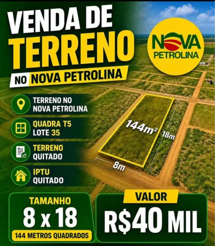 Terreno a venda no NOVA PETROLINA 